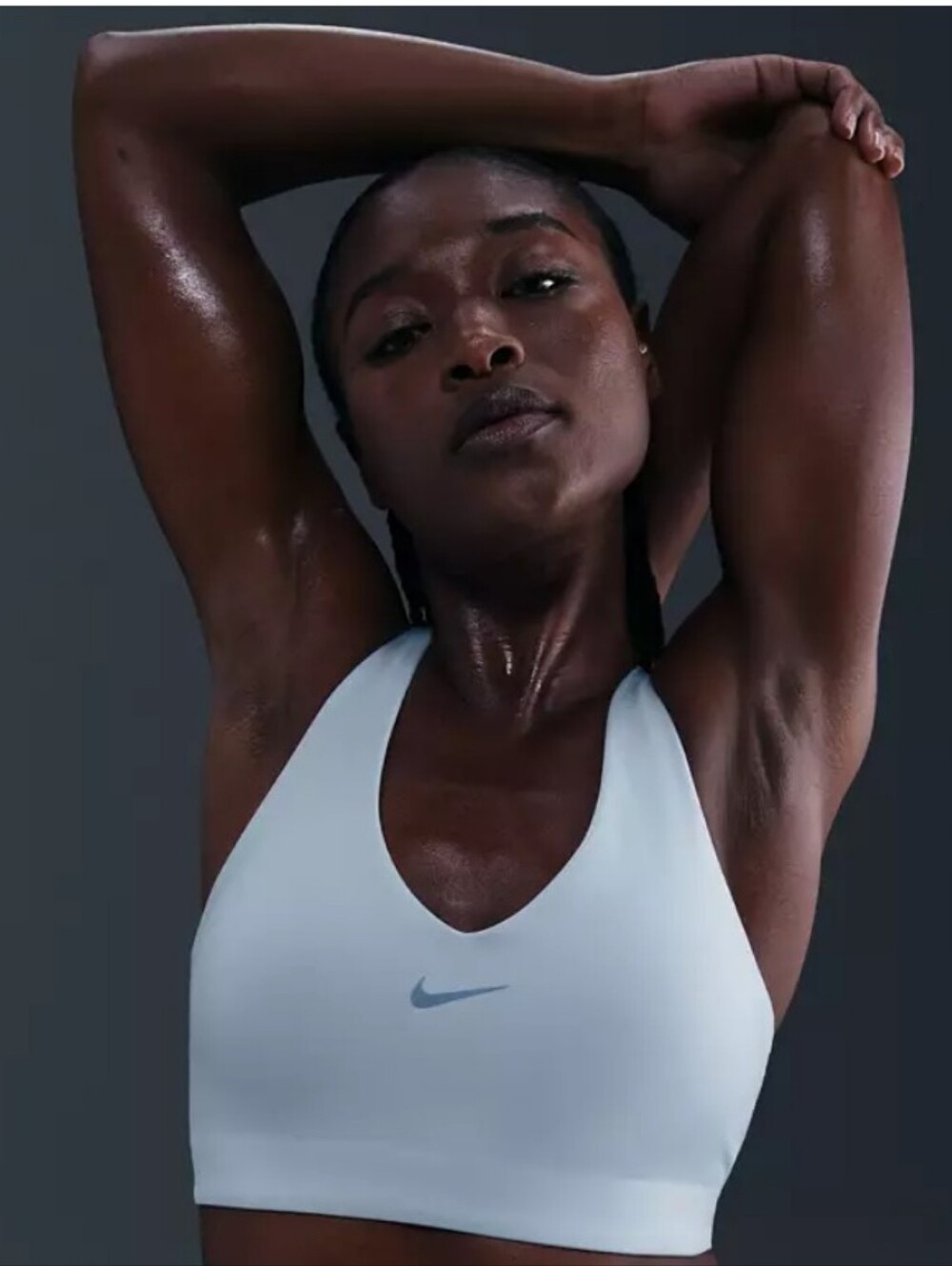 Nike Universa Dri-Fit Medium Support Padded Sports Bra in Celestine Blue, NWT